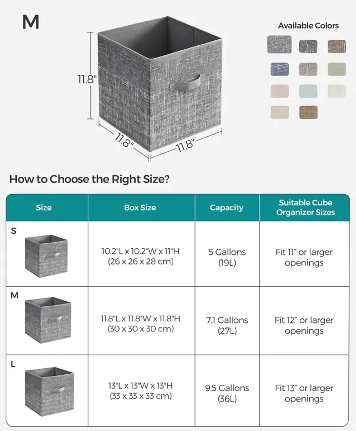 Non-Woven Fabric Storage Cubes with Double Handles