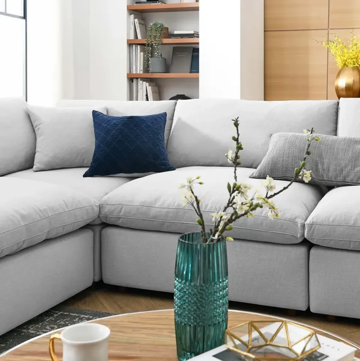 Commix Down Filled Overstuffed 8-Piece Sectional Sofa