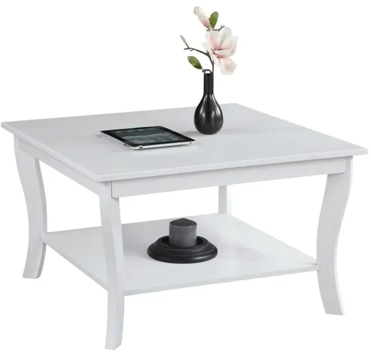 Convenience Concepts American Heritage Square Coffee Table, White