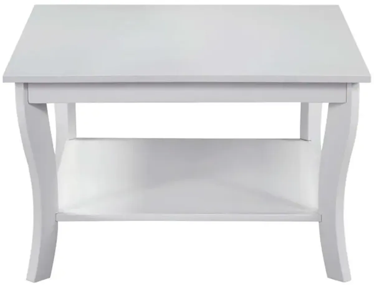 Convenience Concepts American Heritage Square Coffee Table, White