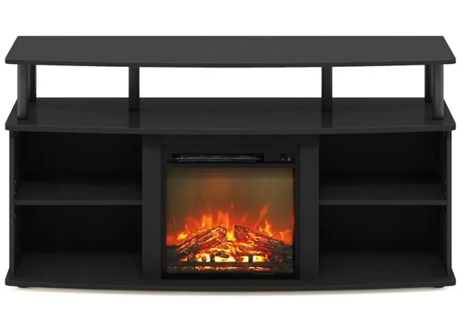 Open Shelving Storage Fireplace Entertainment Center for TV up to 55 Inch