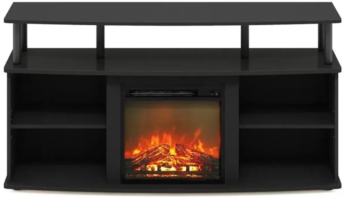 Open Shelving Storage Fireplace Entertainment Center for TV up to 55 Inch