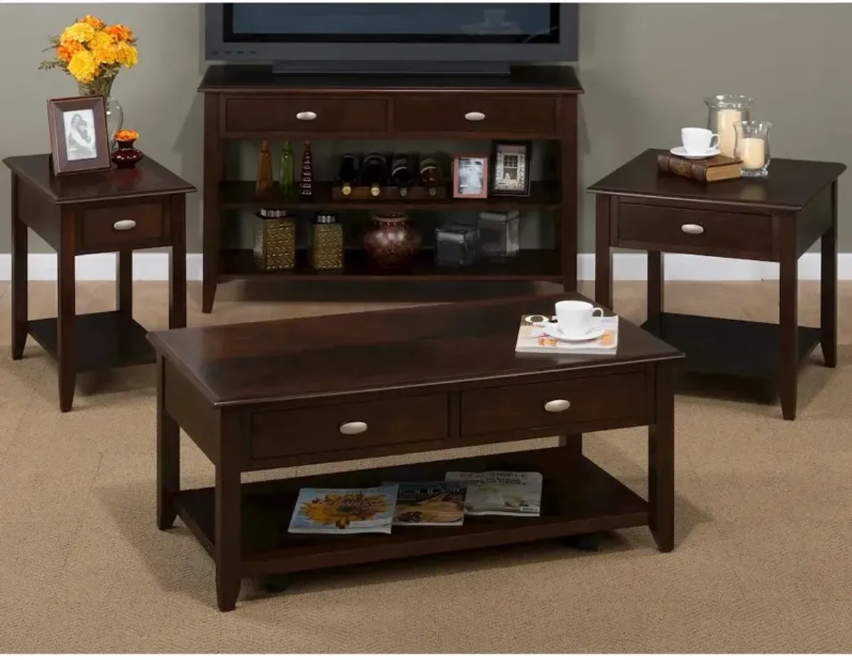 Jofran Merlot Warm Contemporary 48 Sofa Table