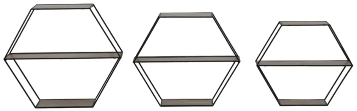 Hexagon Wall Shelfs (Set of 3)