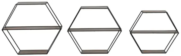 Hexagon Wall Shelfs (Set of 3)