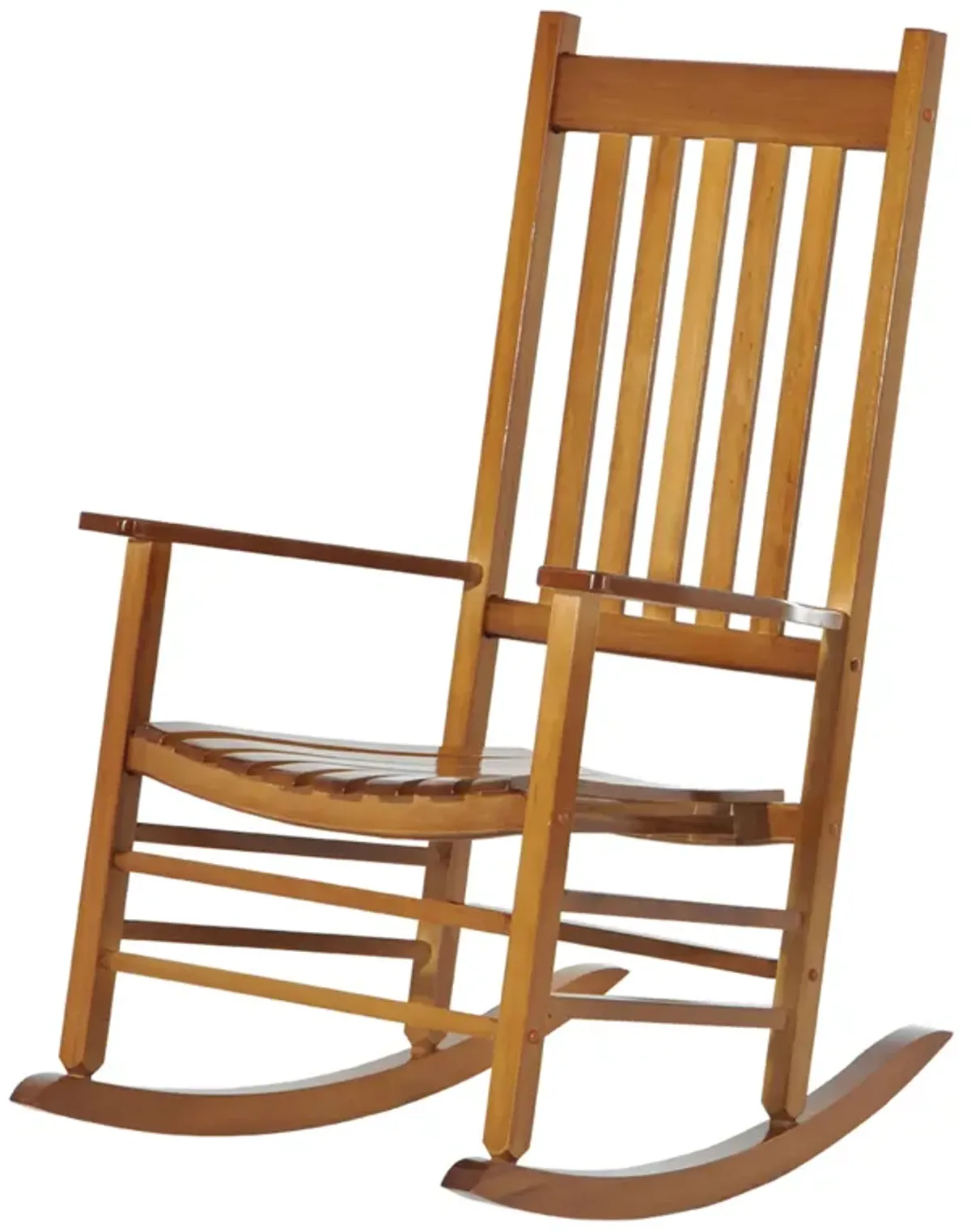 Wood Rocking Chair, Indoor / Outdoor Wooden Porch Rocker, Rustic Natural