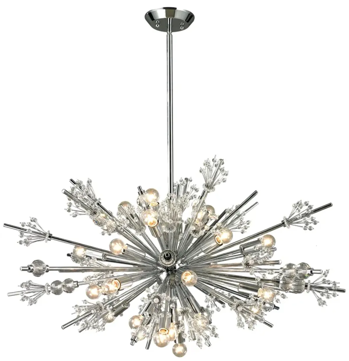 Starburst 36'' Wide 24-Light Silver Chandelier