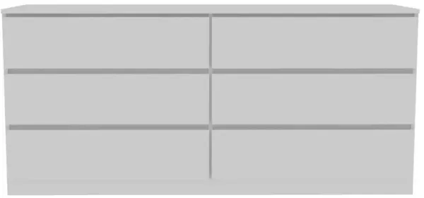 Waterville 6-Drawer Rectangle Dresser White