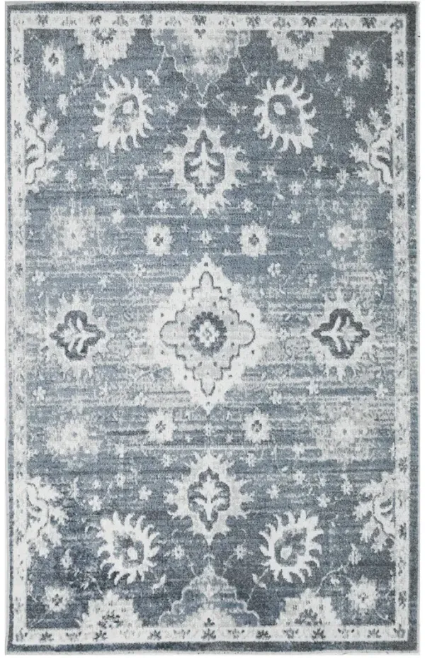 Astra Machine Washable ASW19 Denim 3'3" x 5' Rug