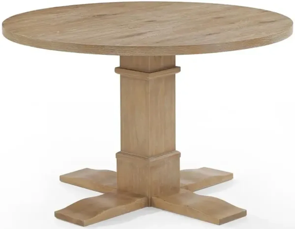 Joanna Round Dining Table Rustic Brown