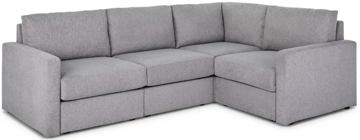 Flex 4-Seat Pebble Sectional with Standard Arm