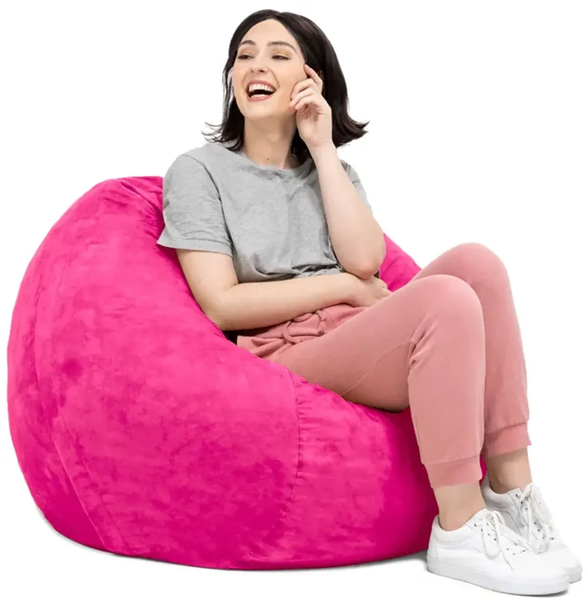 Jaxx Saxx 3 Foot Round Bean Bag w/ Removable Cover