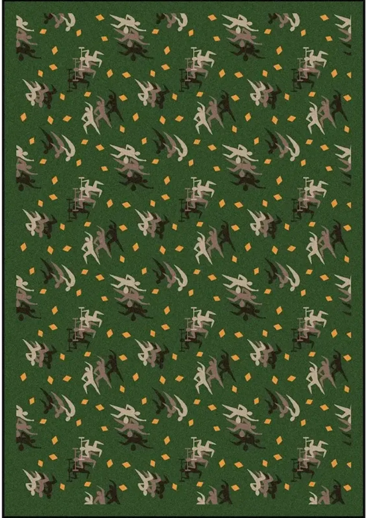 Joy Carpets Games People Play Fitness Zone 3'10 x 5'4 Area Rug in Color Sage
