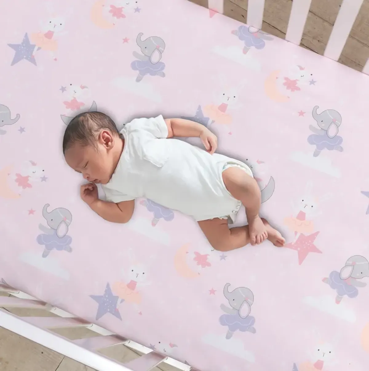 Bedtime Originals Tiny Dancer 3-Piece Ballet Baby Crib Bedding Set - Elephant