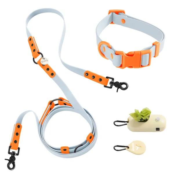 Luna  Adjustable 6-in-1 Waterproof Hands-Free Leash and Collar with LED Flashlight