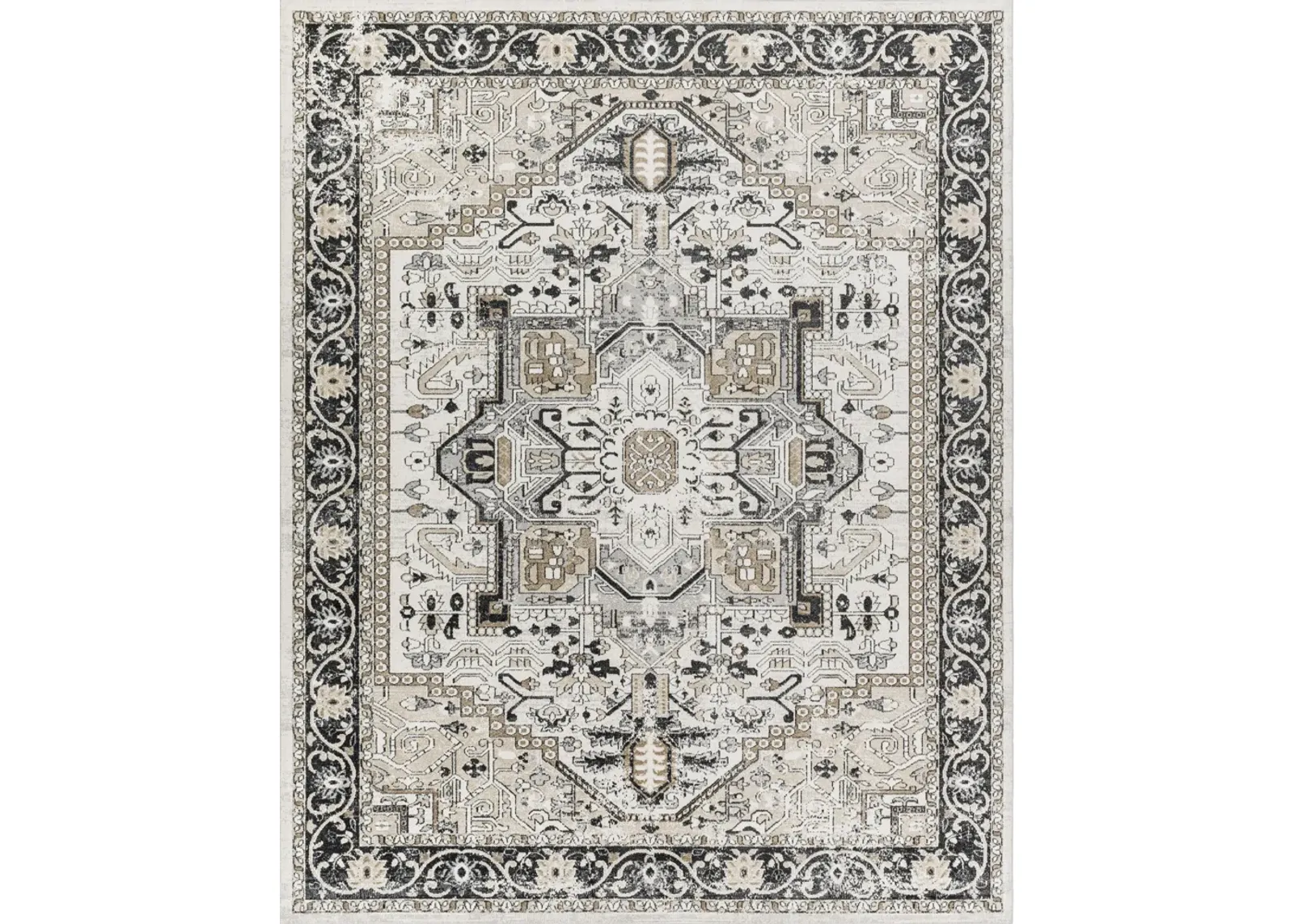 Lavadora LVR-2322 6'7' Round Gray Rug