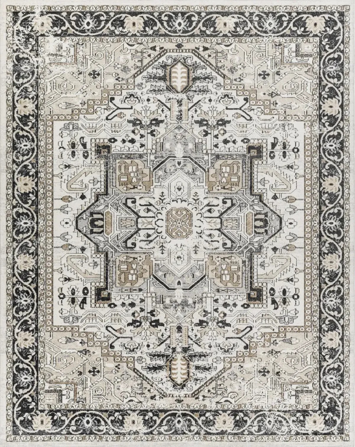 Lavadora LVR-2322 6'7' Round Gray Rug