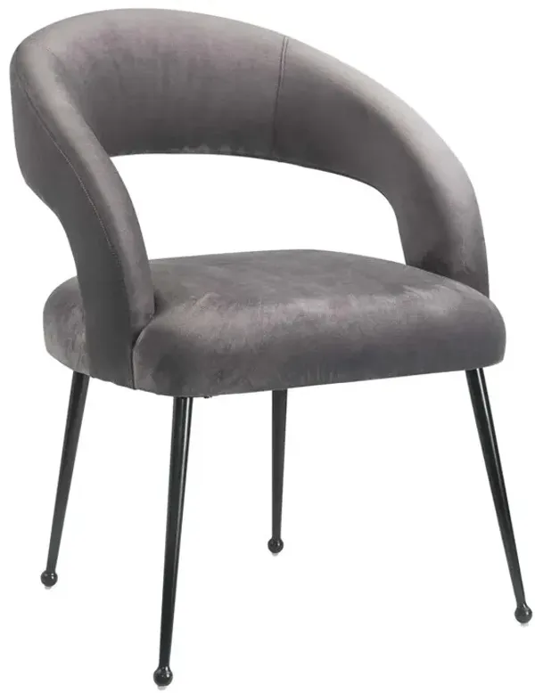 Belen Kox Grey Velvet Dining Chair, Belen Kox