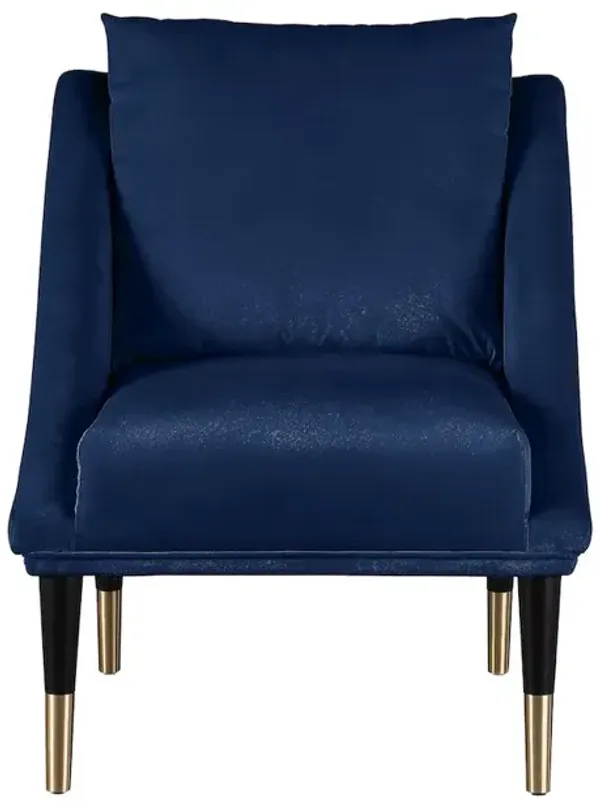 Meridian Furniture Elegante Navy Velvet Accent Chair