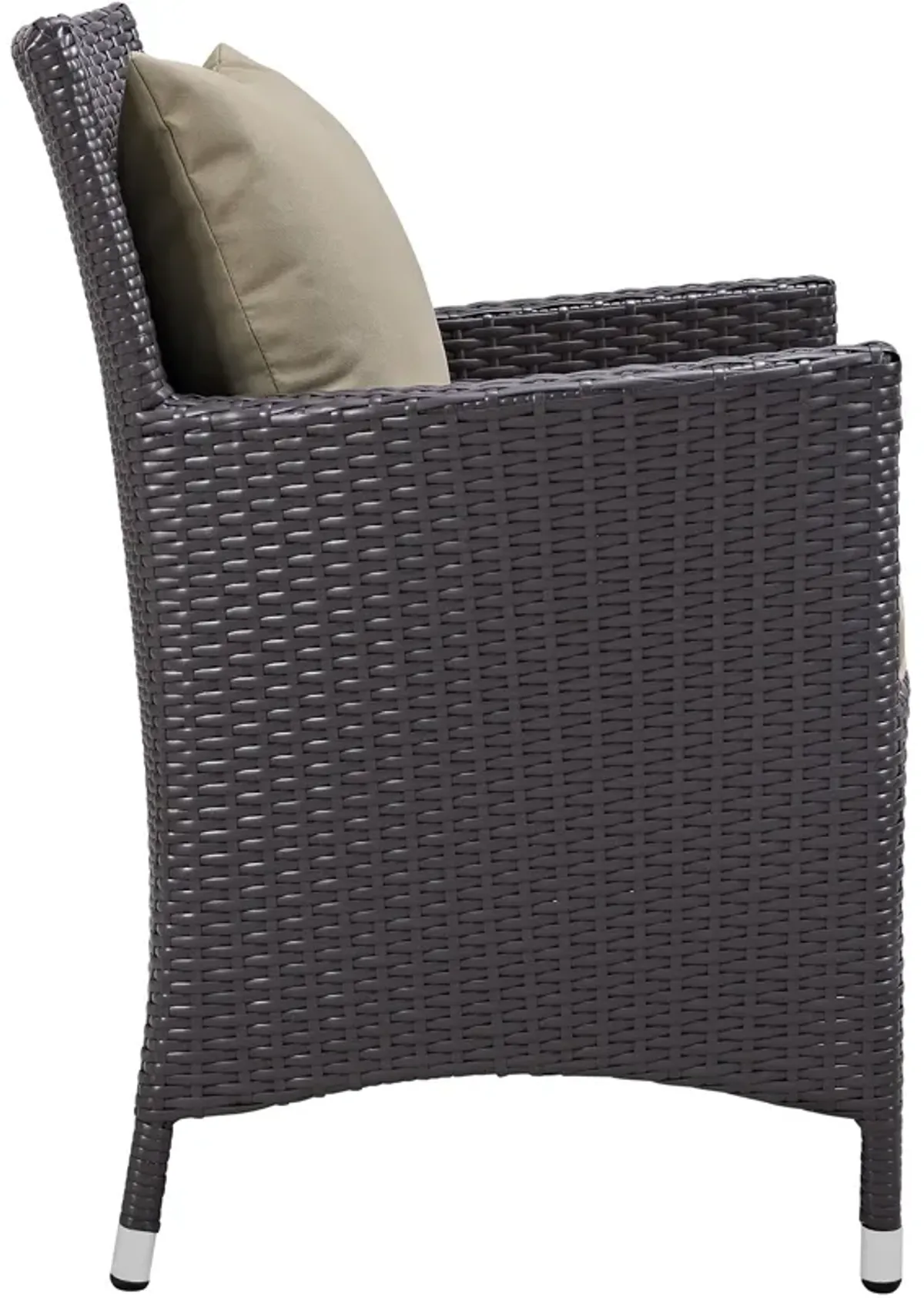 Convene Dining Outdoor Patio Armchair - Espresso Mocha