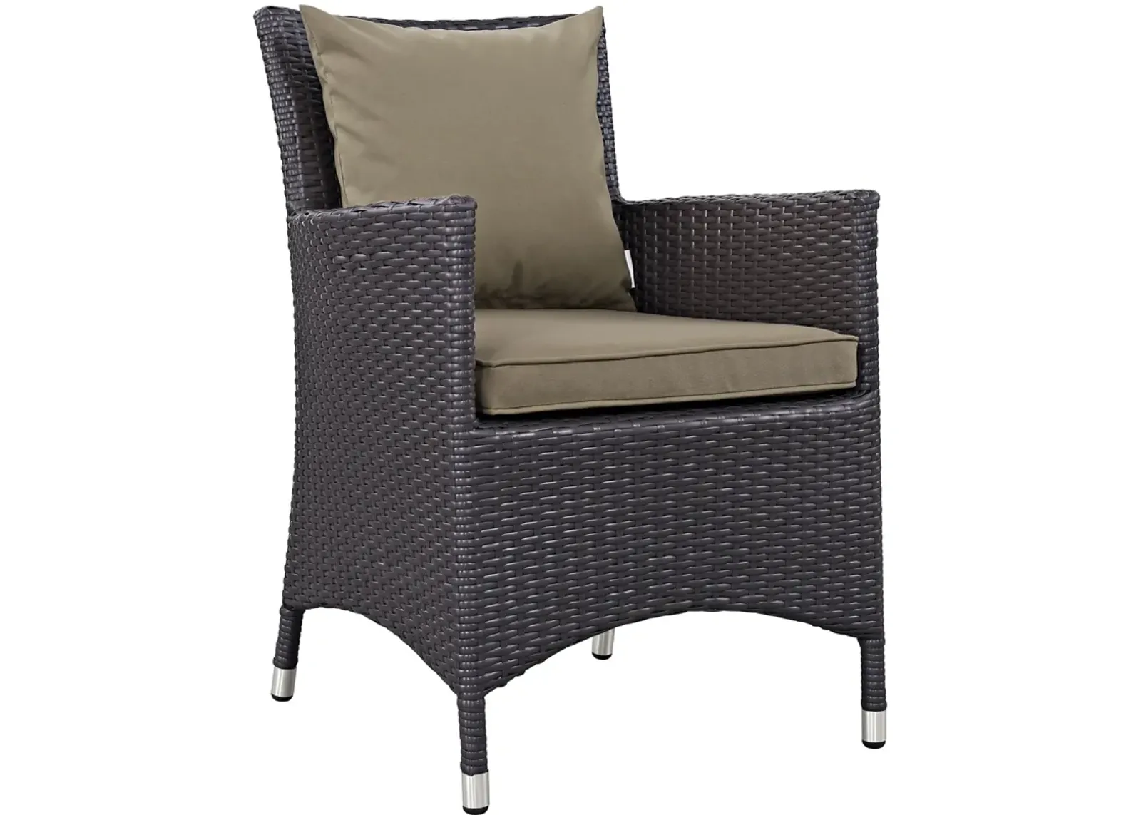 Convene Dining Outdoor Patio Armchair - Espresso Mocha