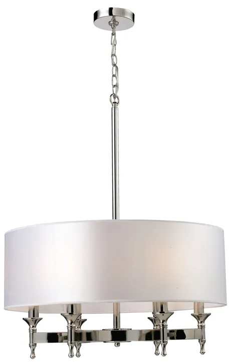 Pembroke 24'' Wide 6-Light Silver Chandelier