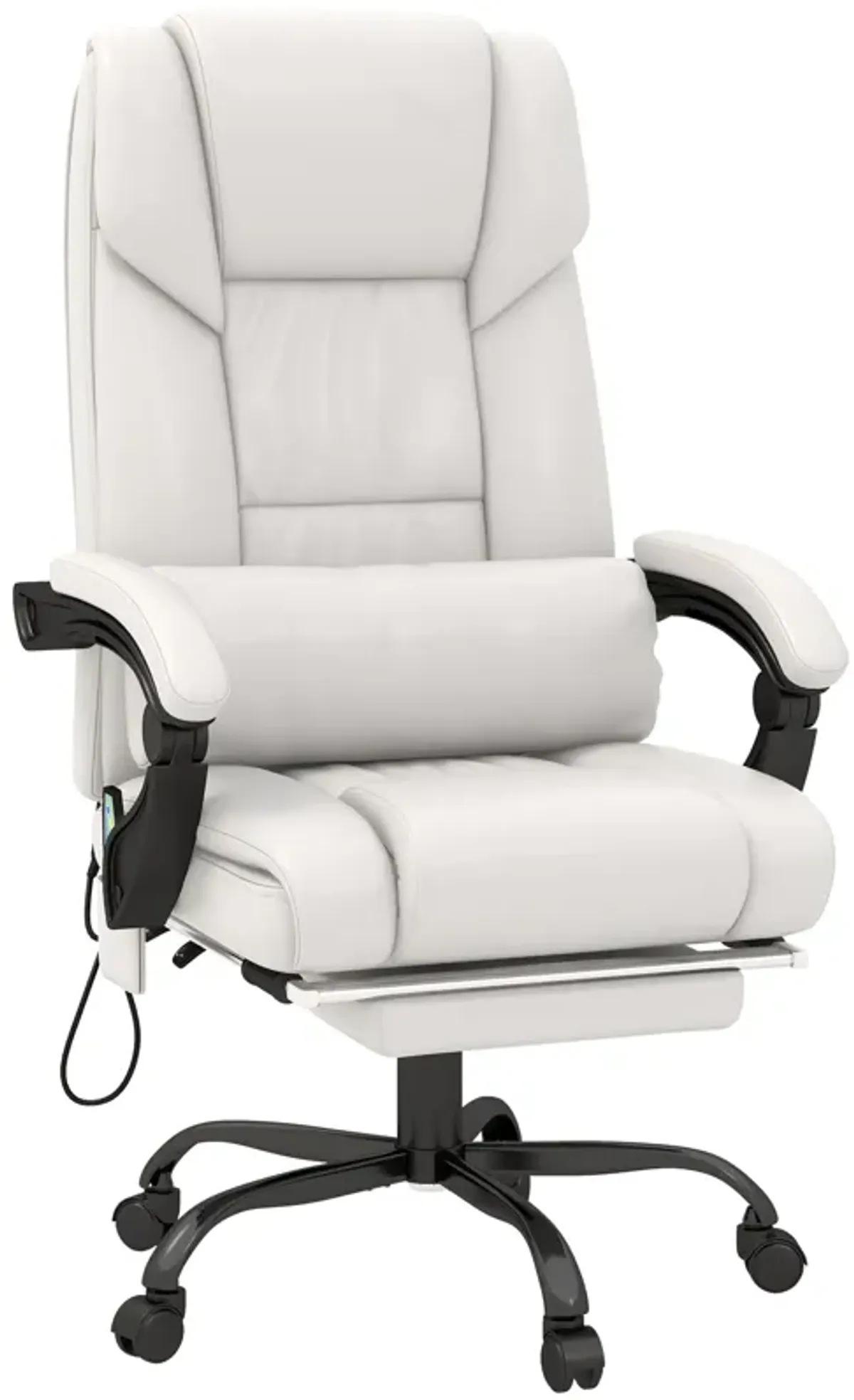 Massaging Office Chair w/ Reclining Function 5 Wheels and High Back Support