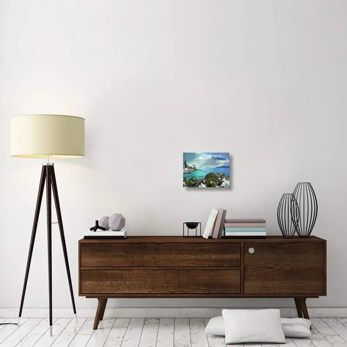 Memorial Point, Lake Tahoe, Nevada-Canvas Art-16x12