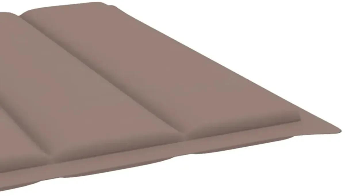 vidaXL Sun Lounger Cushion Taupe 78.7"x23.6"x1.6" Fabric