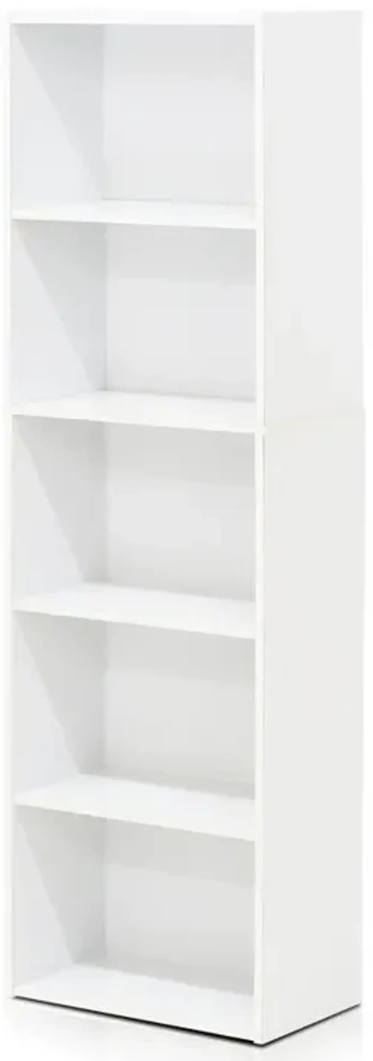 Furinno Luder 5-Tier Reversible Color Open Shelf Bookcase - White