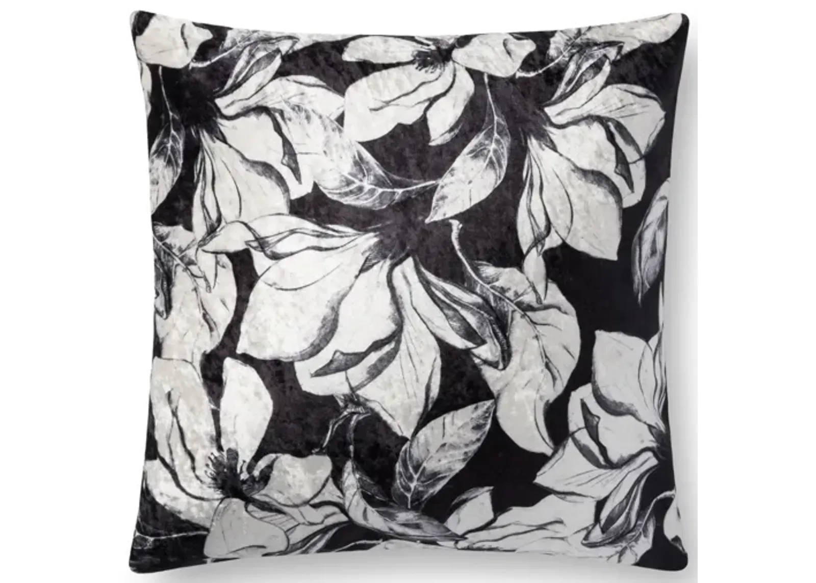 P0754 Black/White 18"x18" Down Pillow