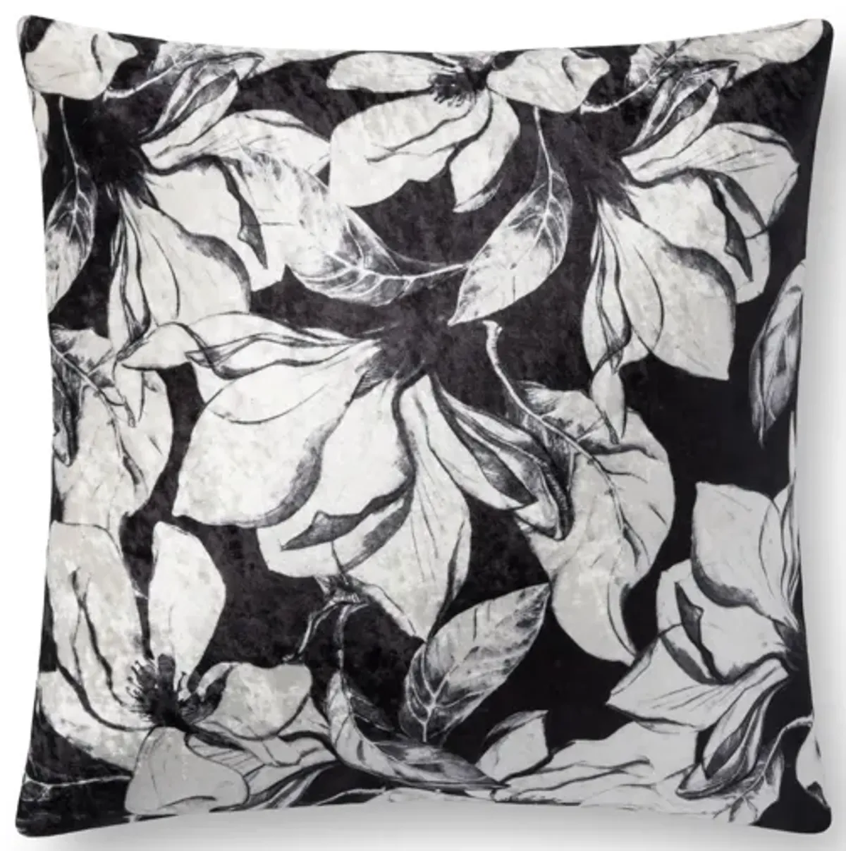 P0754 Black/White 18"x18" Down Pillow