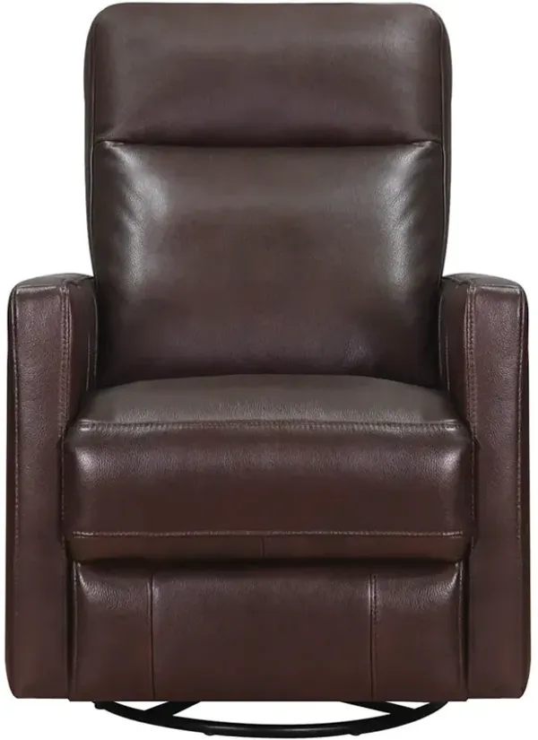 Ashby Power Headrest Swivel Glider Leather Recliner