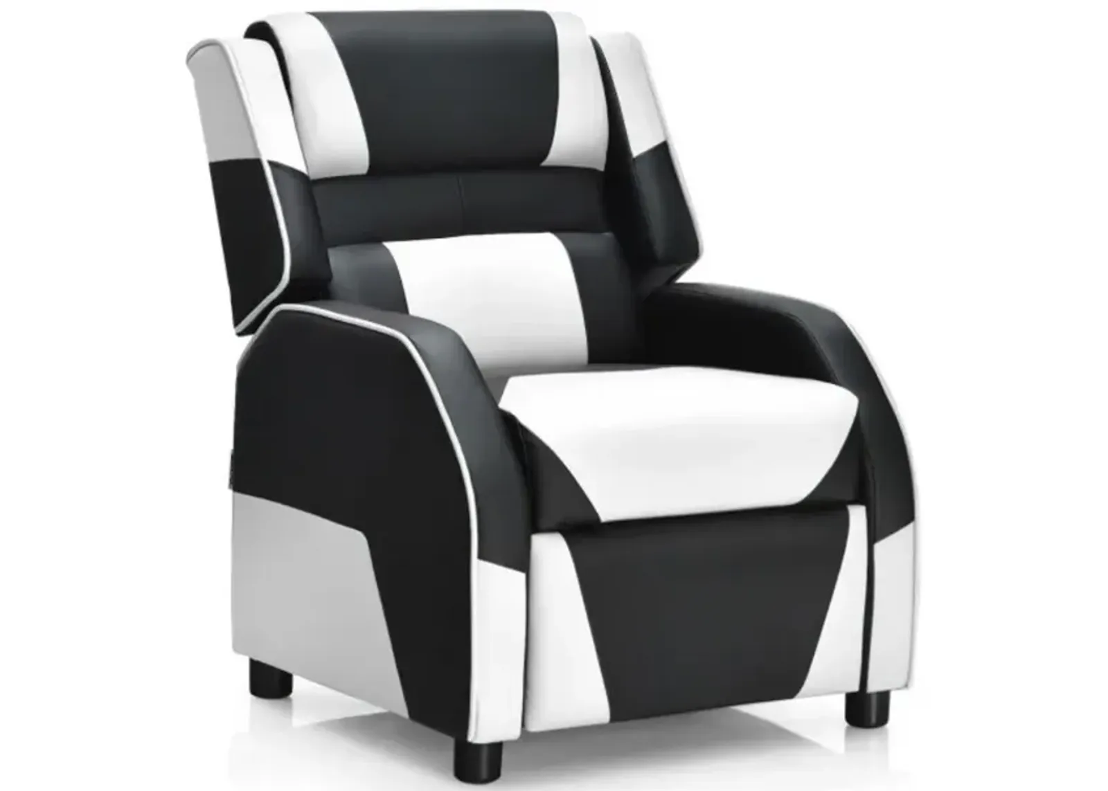 Hivvago Kids Youth PU Leather Gaming Sofa Recliner with Headrest and Footrest