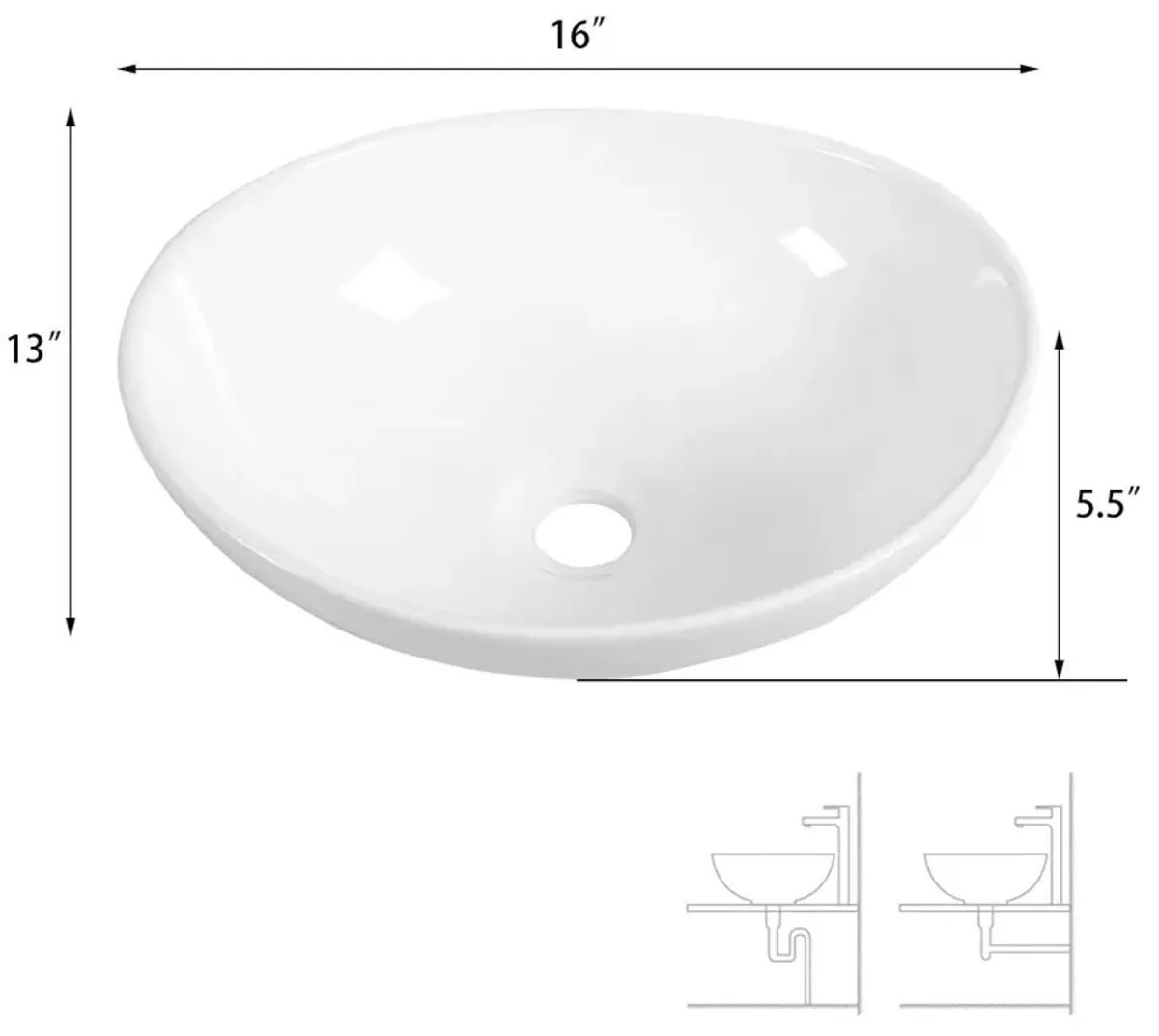 Bathroom Ceramic Vessel Sink for Stylish and Modern Bathroom Vanity Design