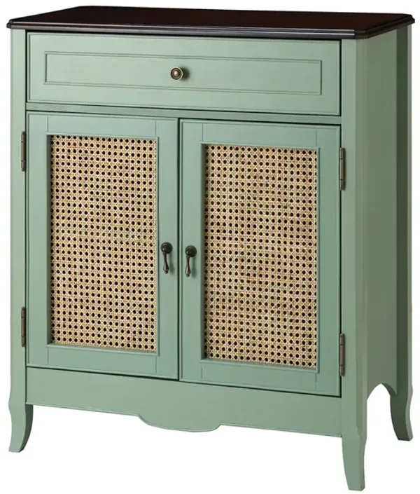Schirru 36" Tall 2-Door Accent Cabinet Aqua