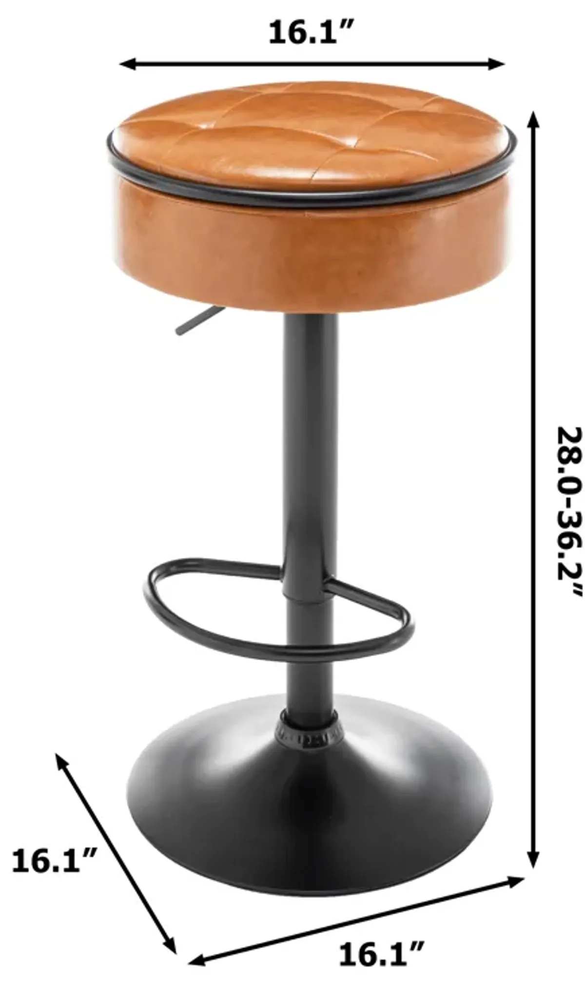 Comfortable Swivel Barstools with Adjustable Height, Storage, and Multipurpose Use