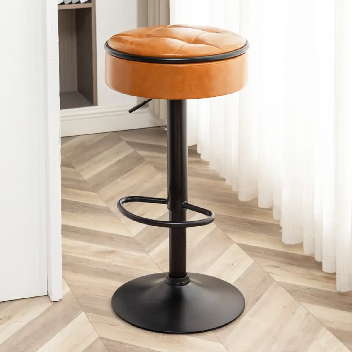 Comfortable Swivel Barstools with Adjustable Height, Storage, and Multipurpose Use