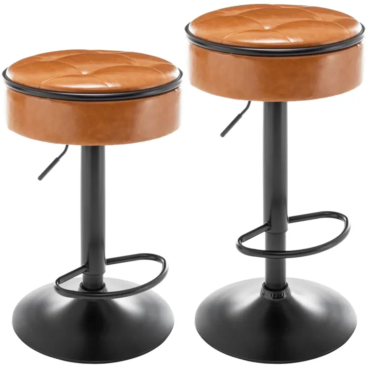 Comfortable Swivel Barstools with Adjustable Height, Storage, and Multipurpose Use