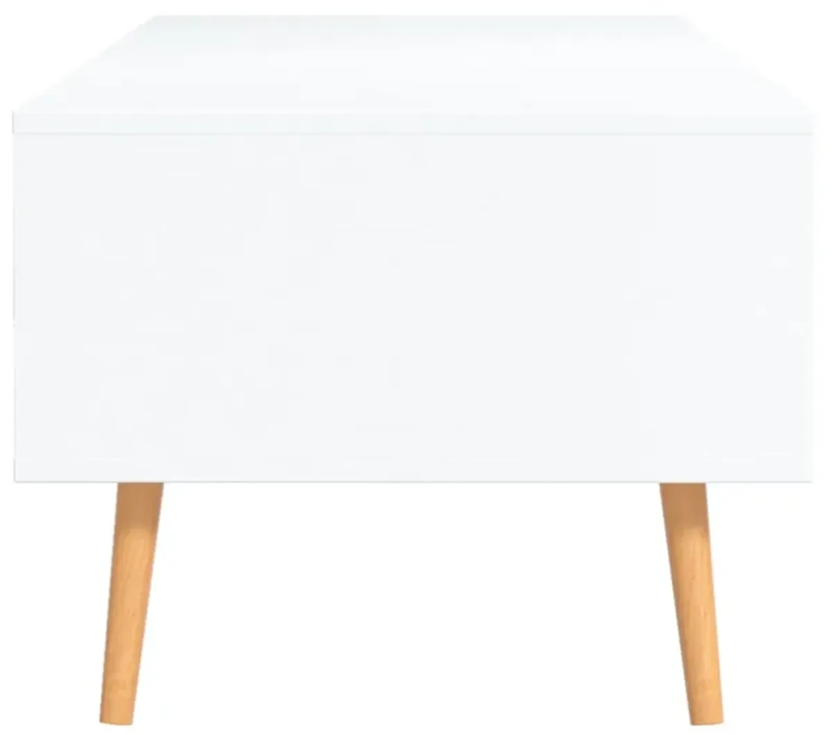 vidaXL Coffee Table White 39.4"x19.5"x16.9" Chipboard