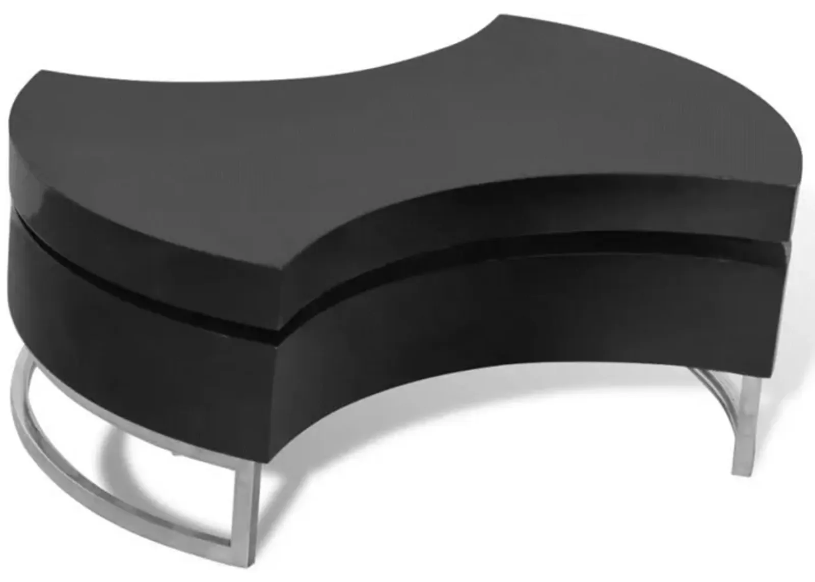 vidaXL Coffee Table Shape-Adjustable High Gloss Black