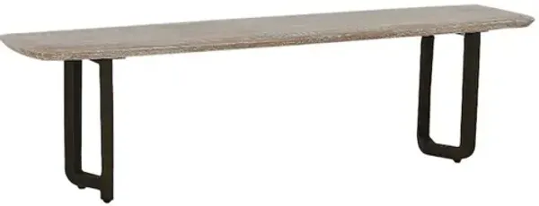 Porter Designs Nest Solid Wood Dining Bench, White