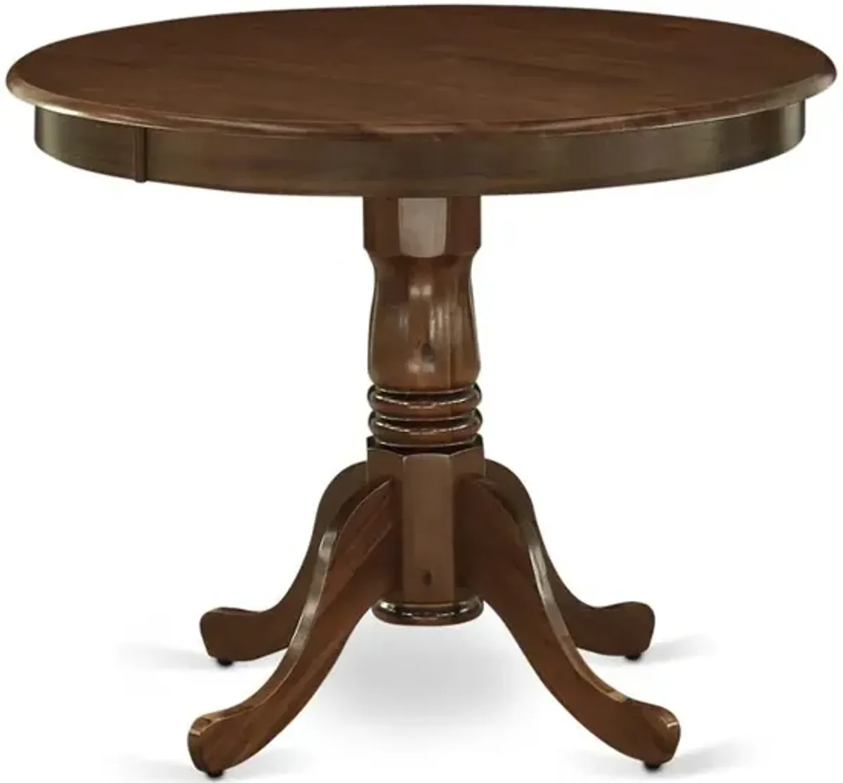 3 Piece Kitchen Table Set Contains a Round Dining Table with Pedestal