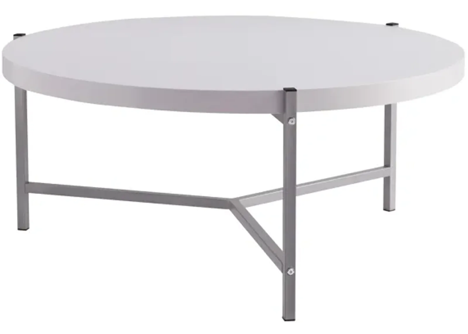 Coffee Table White Silver