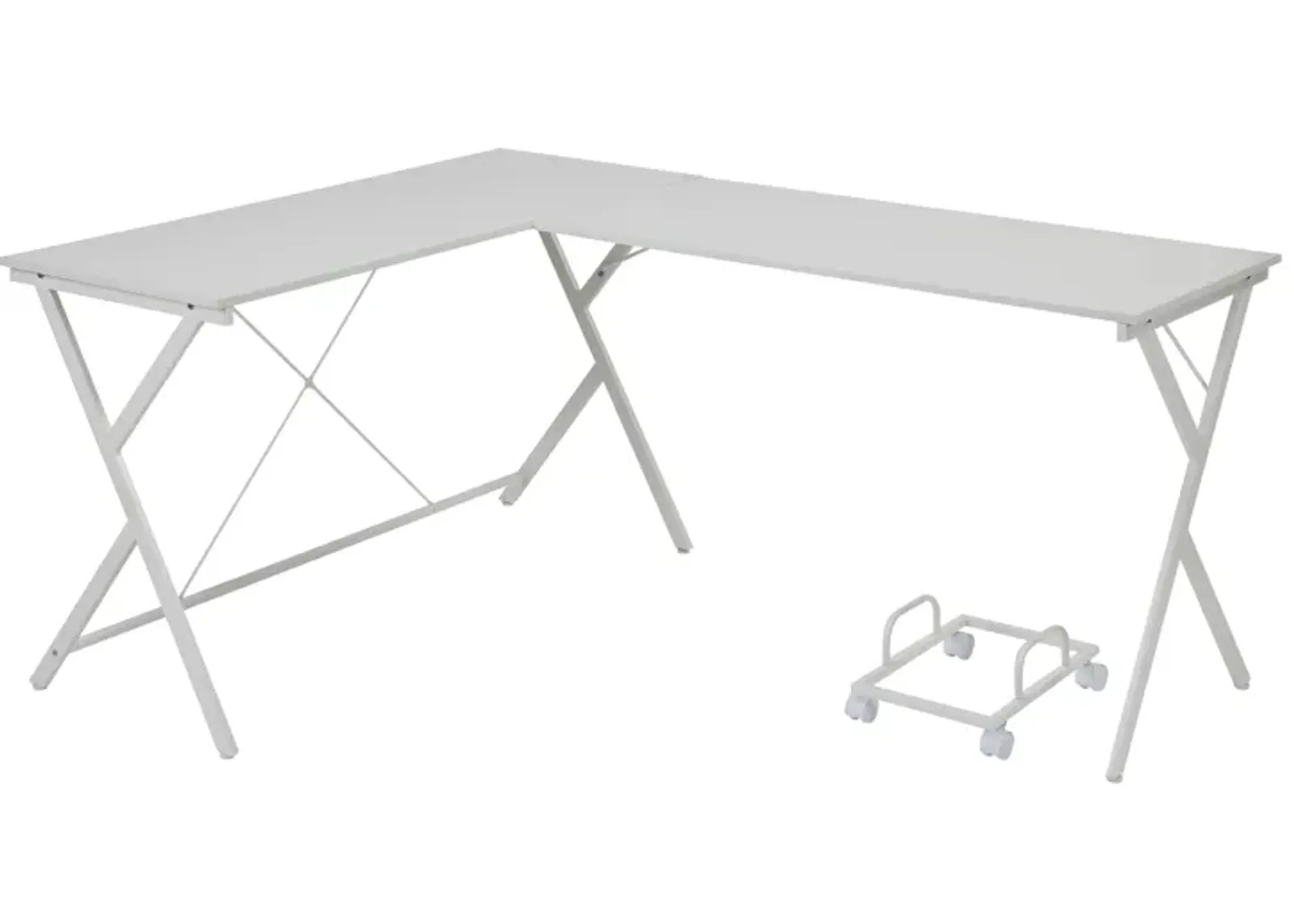 ACME Demas Computer Desk,  White Finish