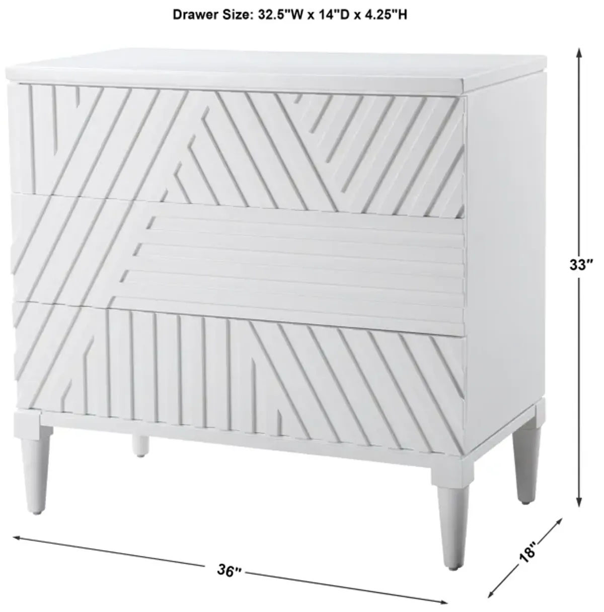 Colby White Drawer Chest