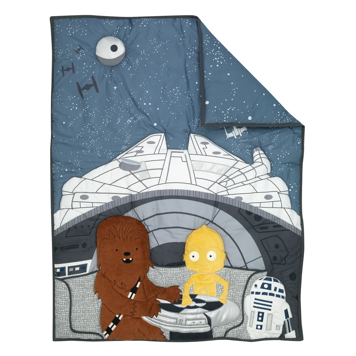 Lambs & Ivy Star Wars Signature Millennium Falcon 4-Piece Baby Crib Bedding Set