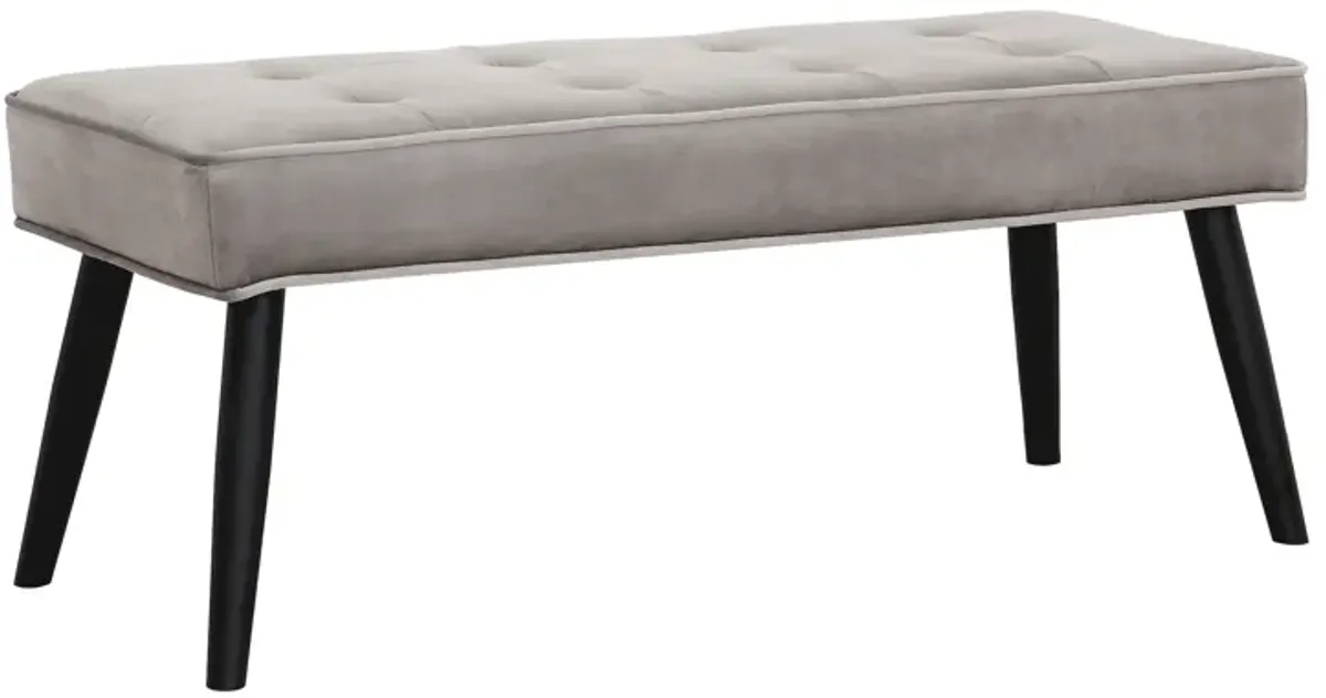 WestinTrends Velvet Tufted Bedroom Bench for Living Room & Entryway