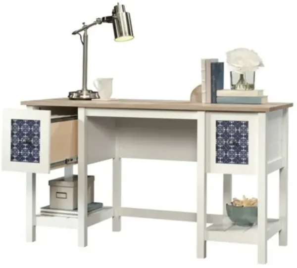 Top 2-Drawer Farmhouse Writing Desk for Home Office