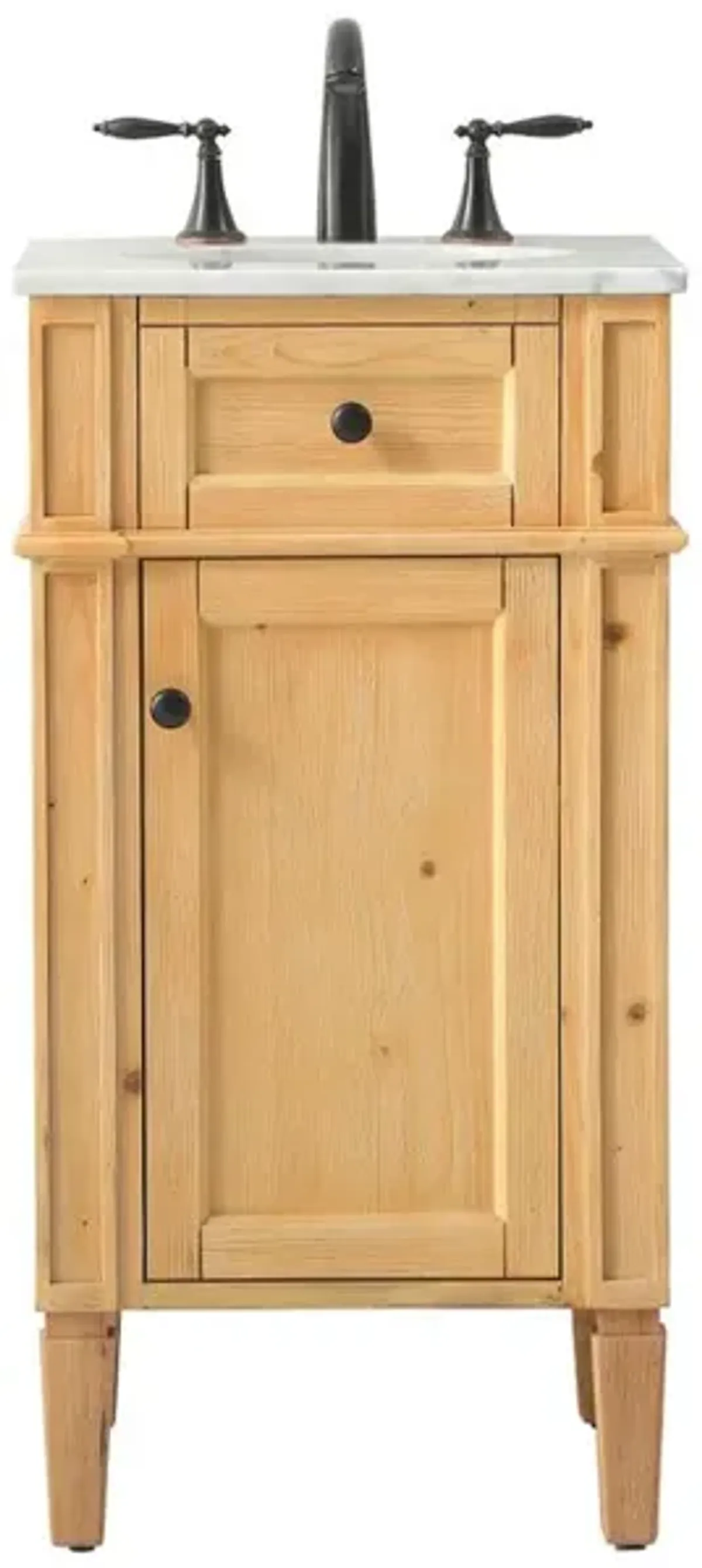 Elegant Kitchen and Bath 18 inch Single bathroom vanity in natural wood